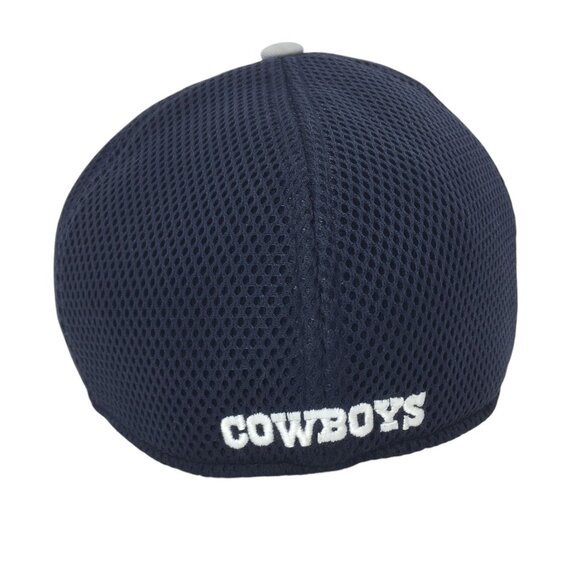 Dallas Cowboys Authentic Mens L/XL Fitted Baseball Cap Flex Navy & Gray - Picture 2 of 7
